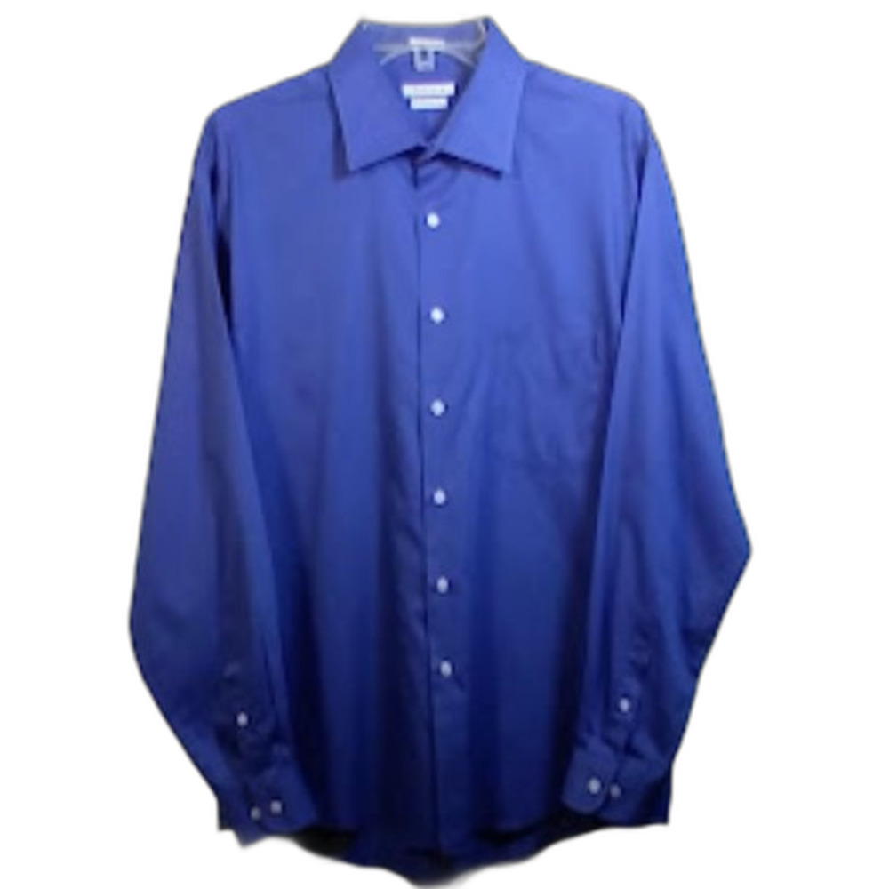 VanHeusen Men's Button Down Blue Shirt Size 34/35 16 1/2